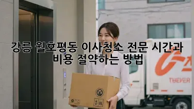 강릉 월호평동 이사청소 전문: 시간과 비용 절약하는 방법